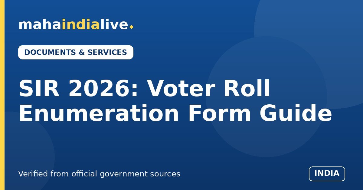 SIR 2026 Enumeration Form guide