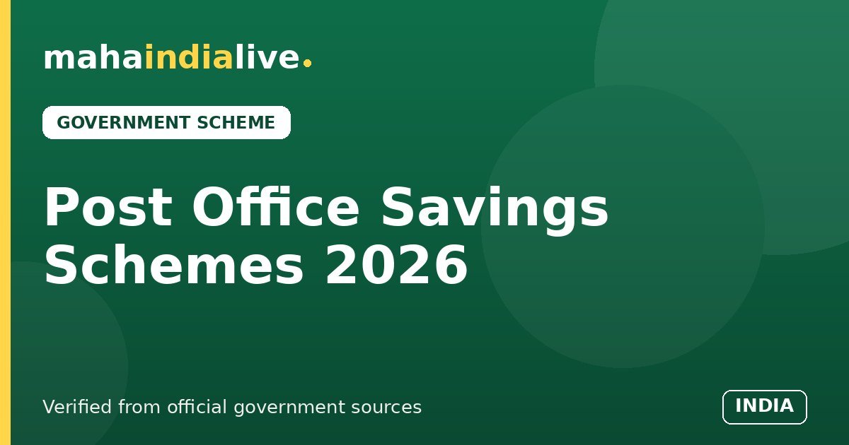 Post office savings schemes 2026