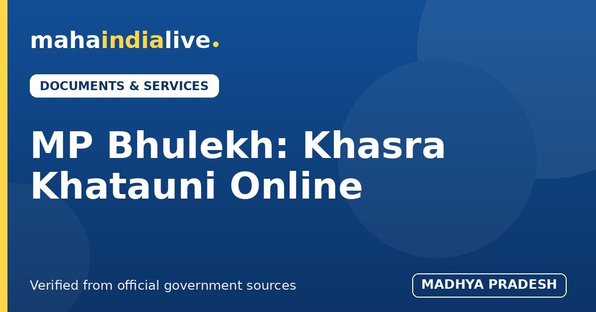 MP Bhulekh Khasra Khatauni