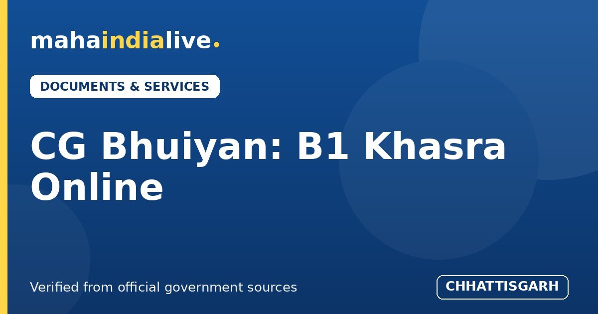 CG Bhuiyan B1 Khasra